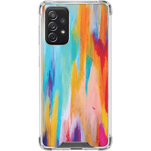 Etta Vee Multicolor Brush Stroke Galaxy A72 5G Clear Case